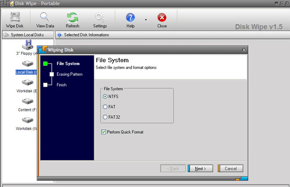 disk wipe